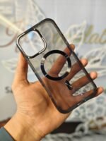 Black Magnetic MagSafe Anti-Yellow Transparent Case Crystal Clear Protection. - Image 5