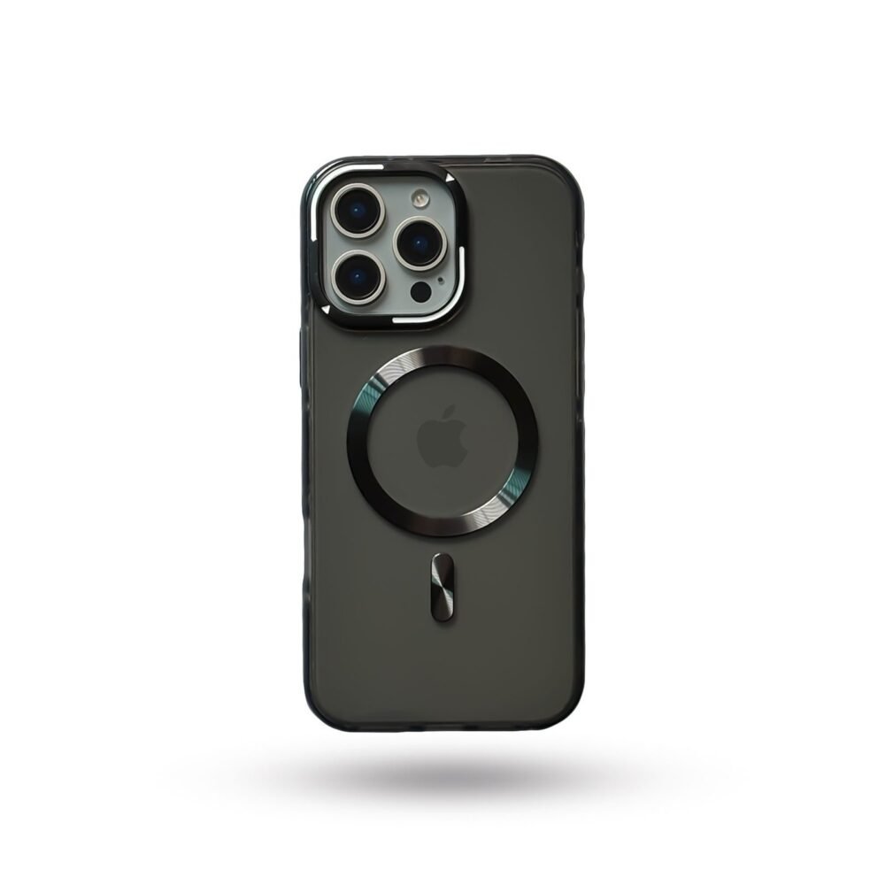 Black Magnetic MagSafe Anti-Yellow Transparent Case Crystal Clear Protection.