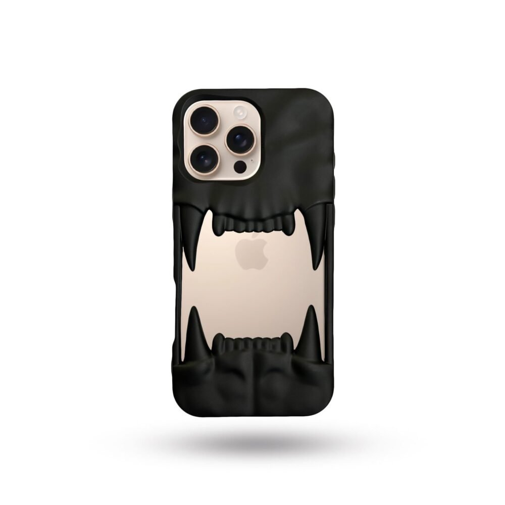 Vampire Fang Design – Black Soft Drop Protection Case