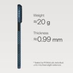 Ultra-Slim Case 1500D Black/Blue (Twill) (PitaTap™) - iPhone 17 Pro Max - Image 5