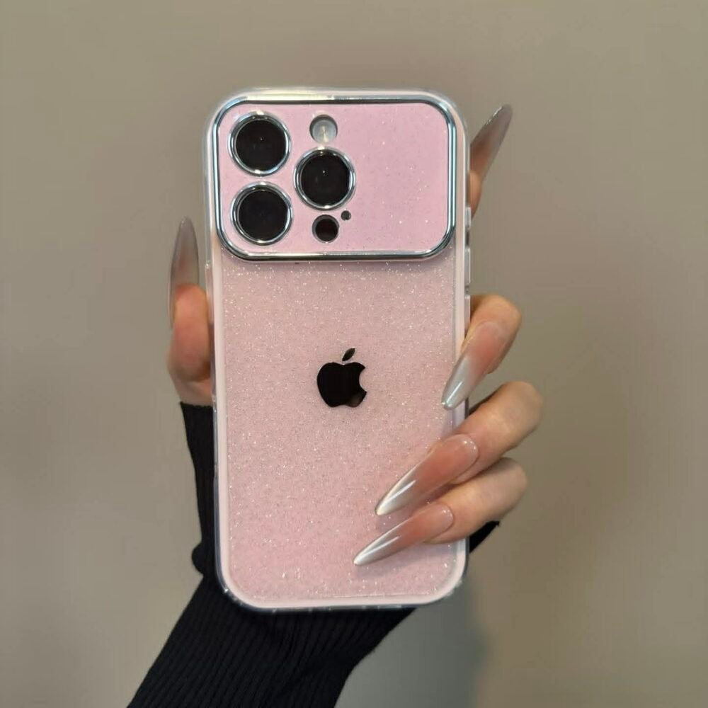 Sparkling baby pink Large Window Case for iPhone