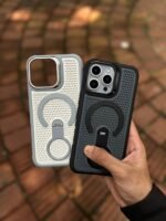 Premium Magnetic Stand Mesh Cooling Case for iPhone – Signature Zone - Image 6