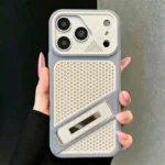Premium Mesh Cooling Stand iPhone Case - Image 4
