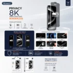 Xmart Privacy 8k Borderless Curved Glass Protector For iPhone - Image 9